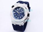 Copy Audemars Piguet Royal Oak Offshore Diver Watch Blue Dial Rubber Strap 42MM